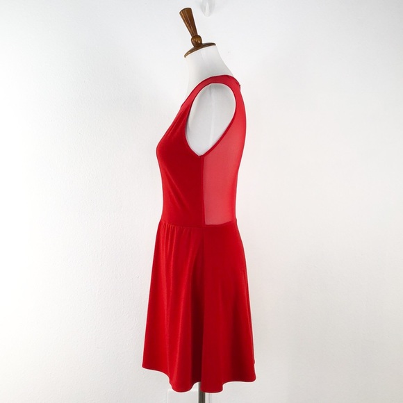 For Love & Lemons Red Sleeveless Fit & Flare Dress - Picture 3 of 7